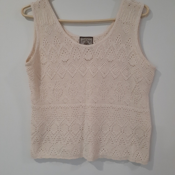 Vintage Open Weave Cropped Cotton Tank - Picture 5 of 5